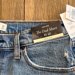 Abercrombie & Fitch The Dad Short High Rise Jean Shorts - Light Blue